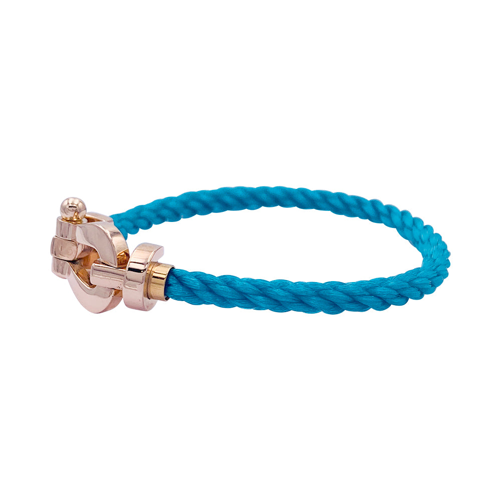 Fred bracelet, "Force 10", rose gold and steel.