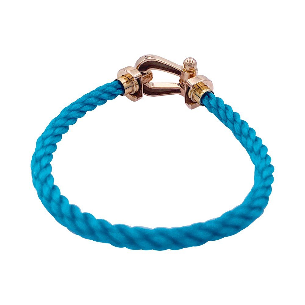 Fred bracelet, "Force 10", rose gold and steel.