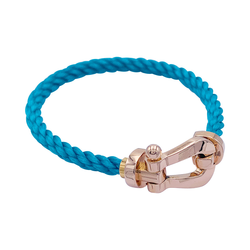 Fred bracelet, "Force 10", rose gold and steel.