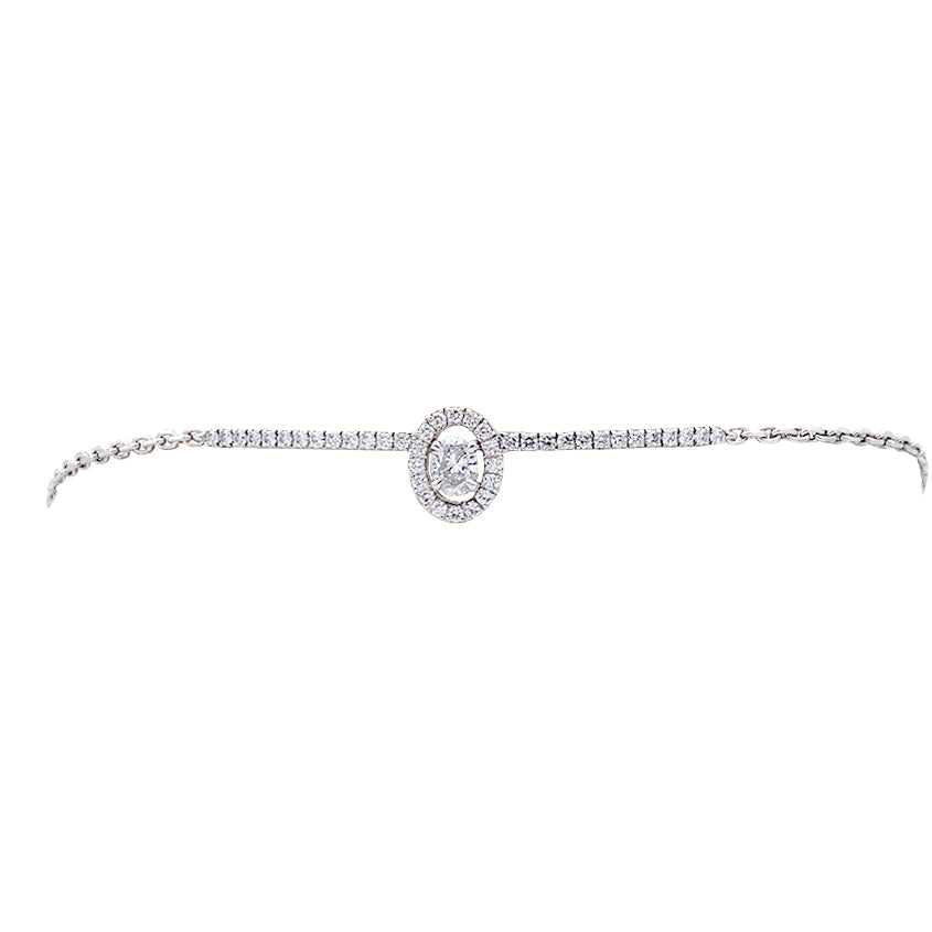 Messika bracelet, "Glam'Azone" model, white gold and diamonds.