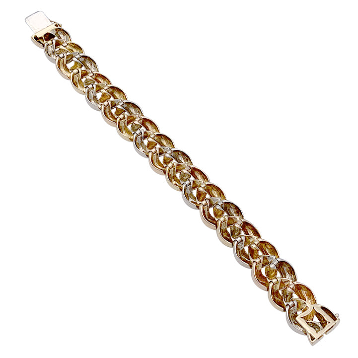 Poiray bracelet, "Tresse", three tones of gold.