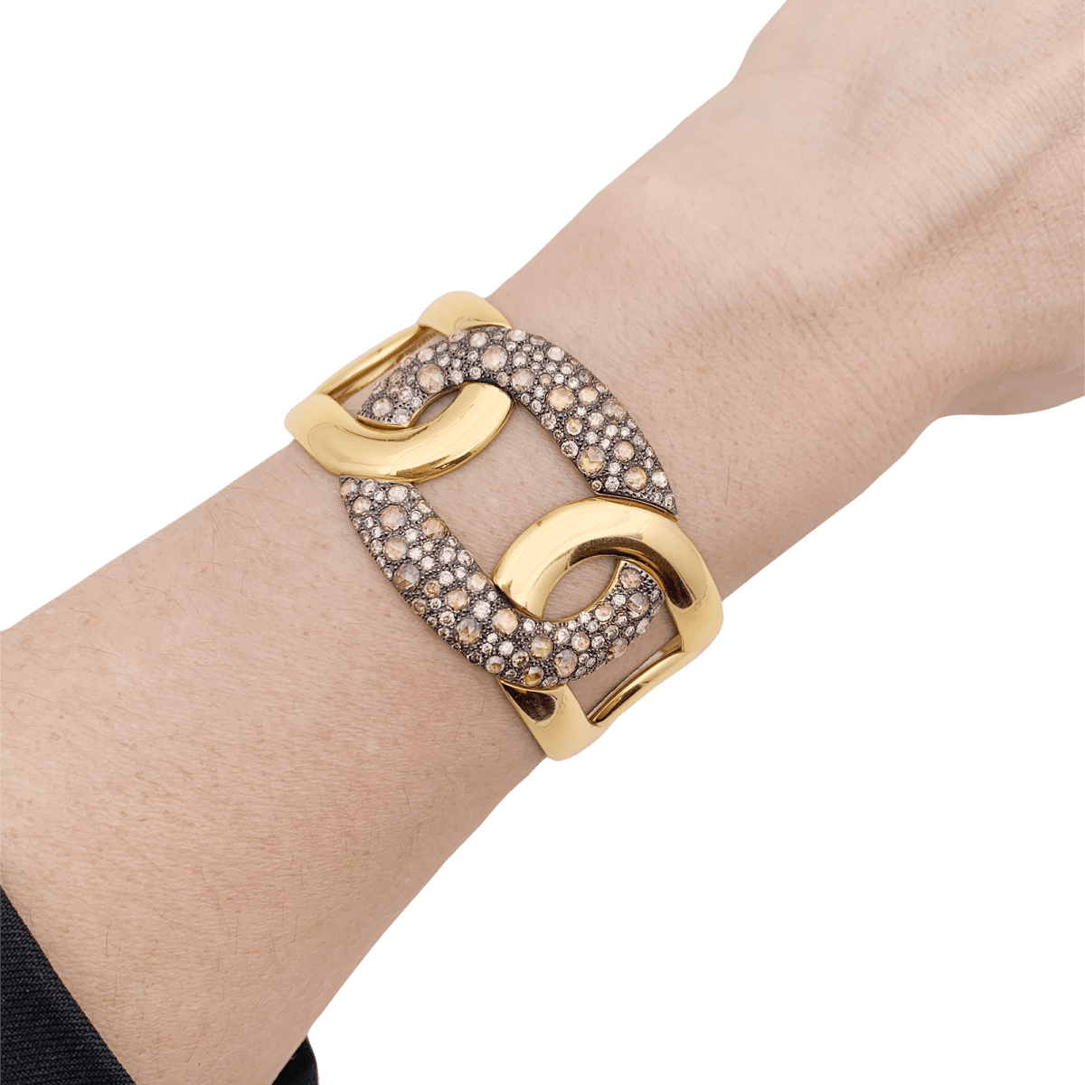 Bracelet Pomellato Tango or et diamant blancs et bruns - Maison Eloe