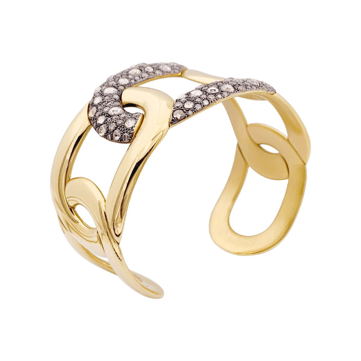 Bracelet Pomellato Tango or et diamant blancs et bruns - Maison Eloe