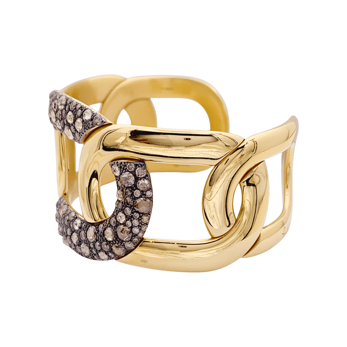 Bracelet Pomellato Tango or et diamant blancs et bruns - Maison Eloe