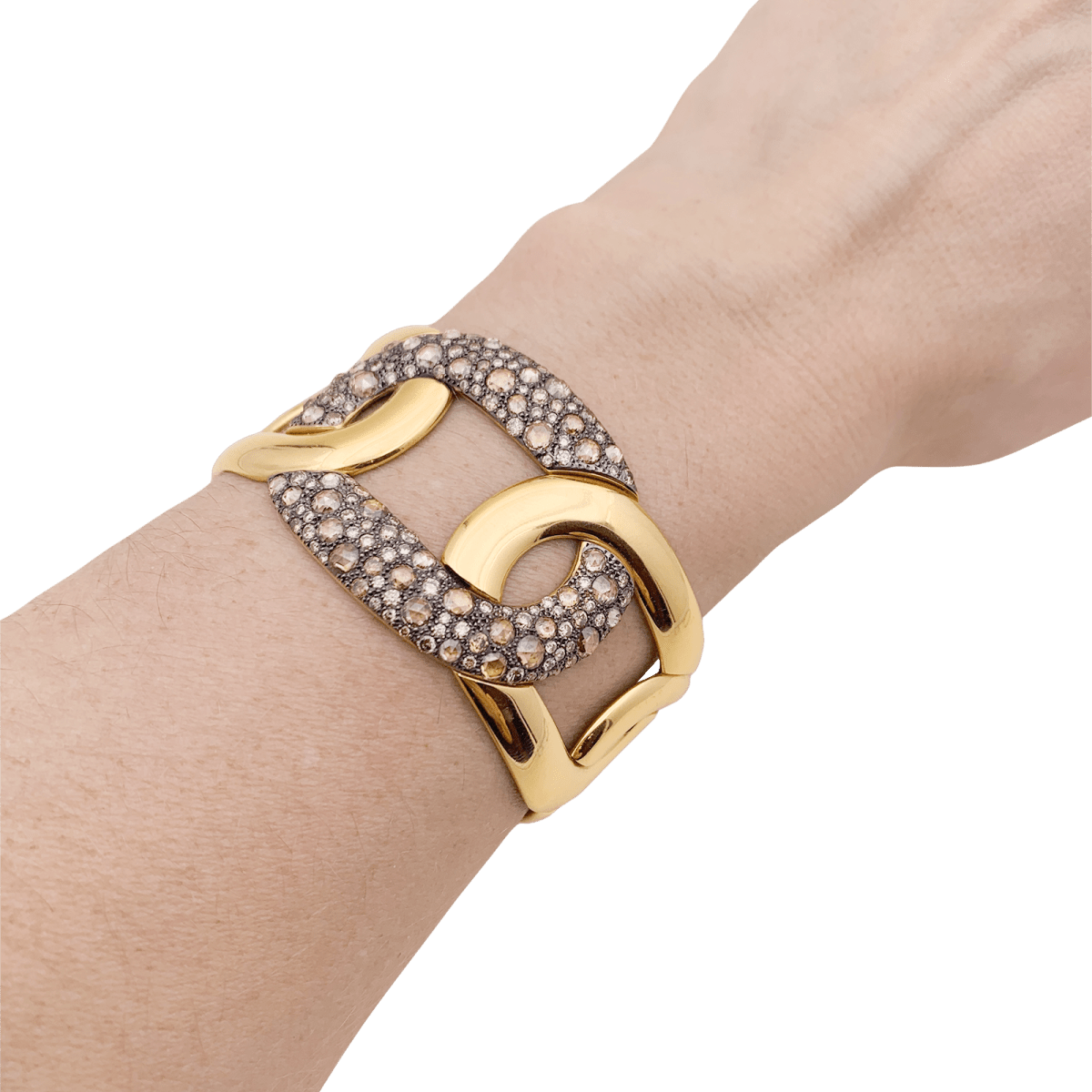 Bracelet Pomellato Tango or et diamant blancs et bruns - Maison Eloe