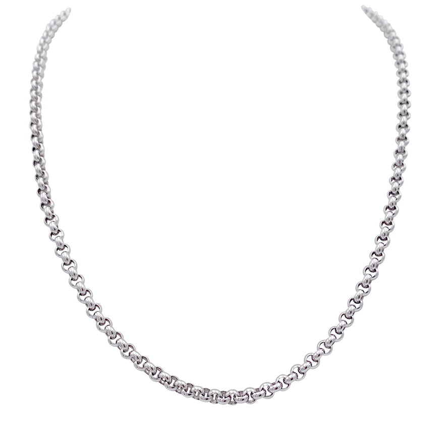 Chaine Chopard en or blanc.