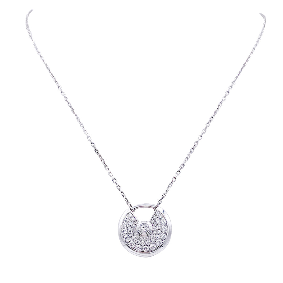 Cartier necklace, "Amulet", white gold, diamonds.