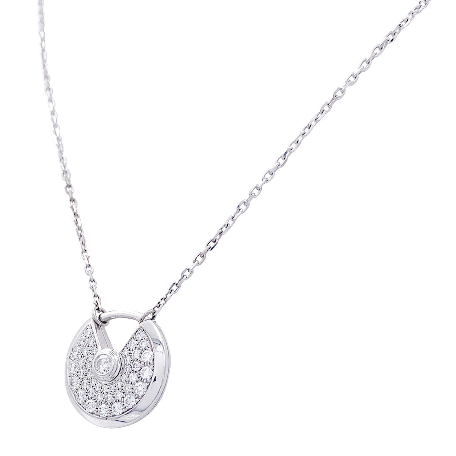 Cartier necklace, "Amulet", white gold, diamonds.