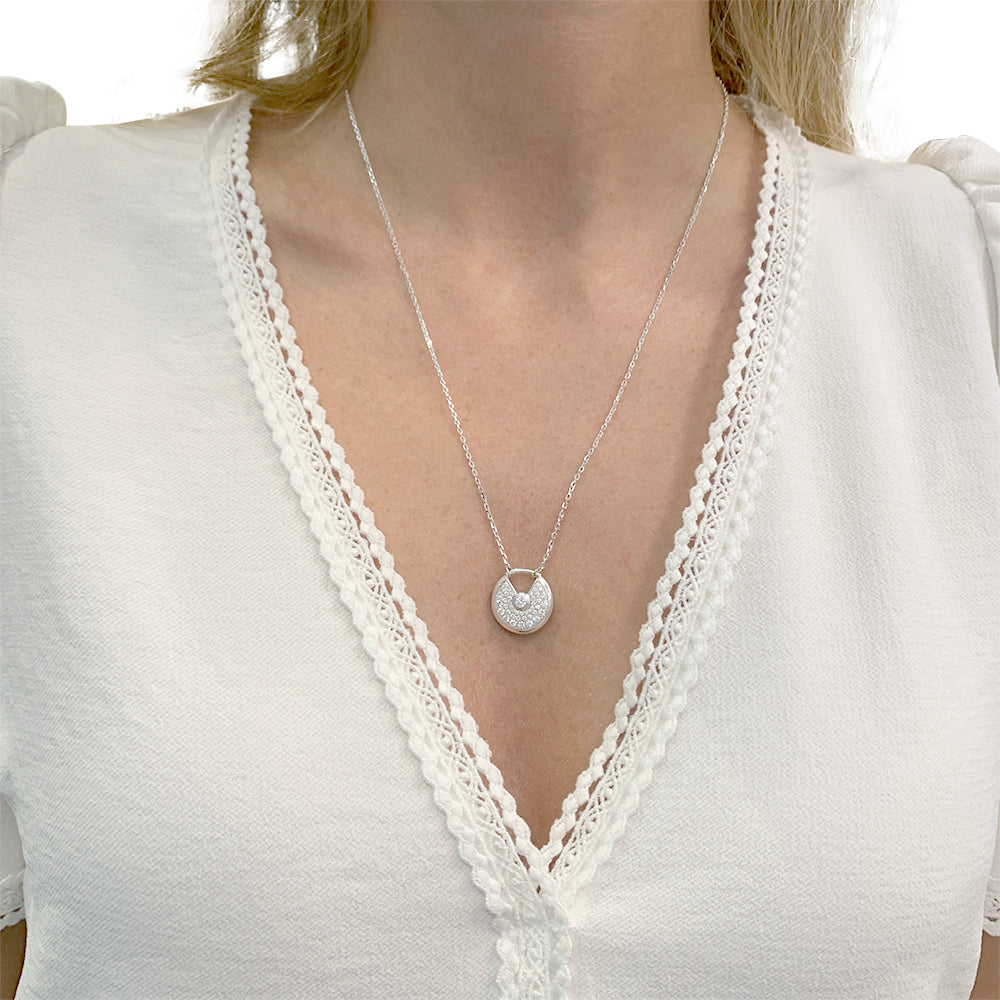 Cartier necklace, "Amulet", white gold, diamonds.