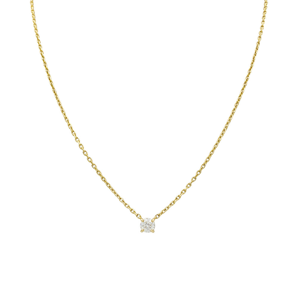 Cartier solitaire necklace, "1895", yellow gold.