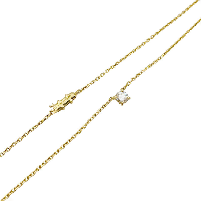 Cartier solitaire necklace, "1895", yellow gold.