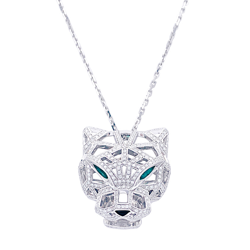 Cartier necklace, "Panthère de Cartier", white gold, diamonds.
