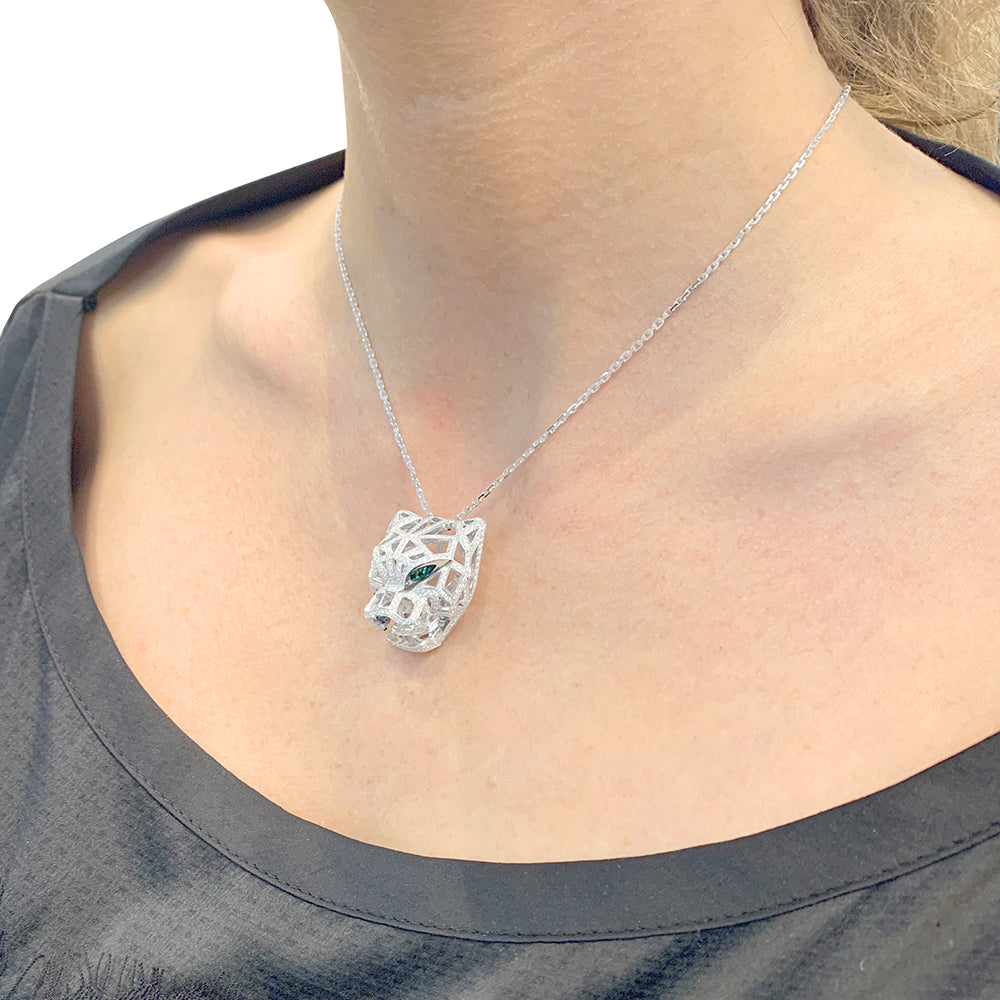 Cartier necklace, "Panthère de Cartier", white gold, diamonds.