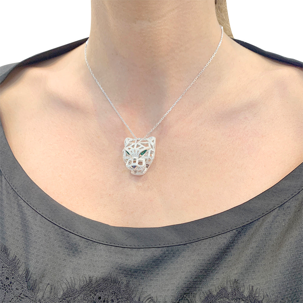Cartier necklace, "Panthère de Cartier", white gold, diamonds.