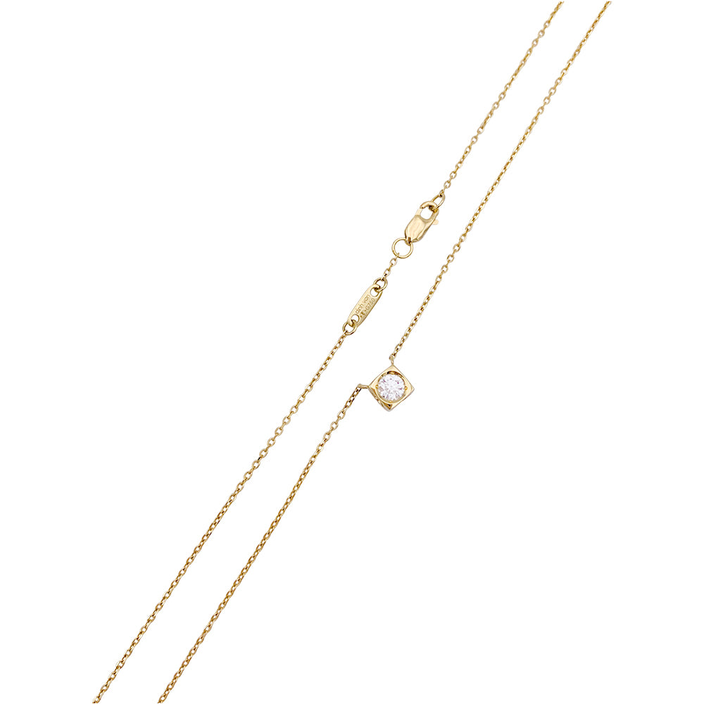Dinh Van necklace, "The Cube", yellow gold, diamond