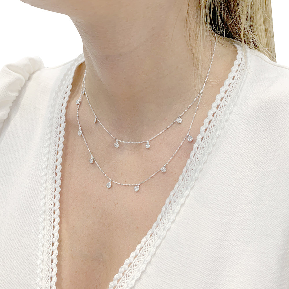 Messika necklace in white gold and diamonds.