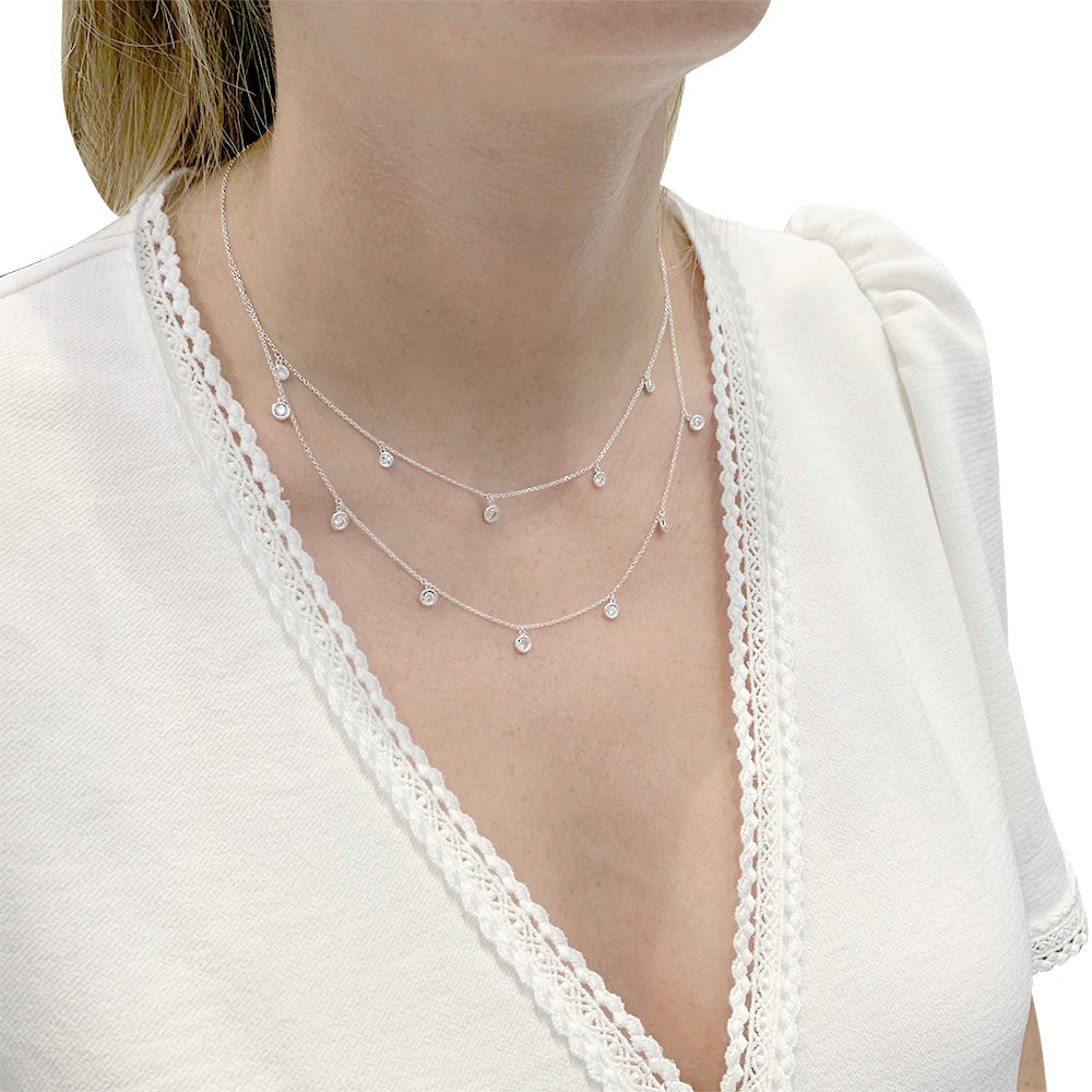 Messika necklace in white gold and diamonds.