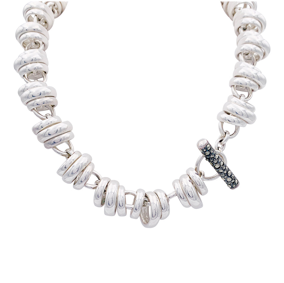 Collier Pomellato 67, "Rondelles", argent.