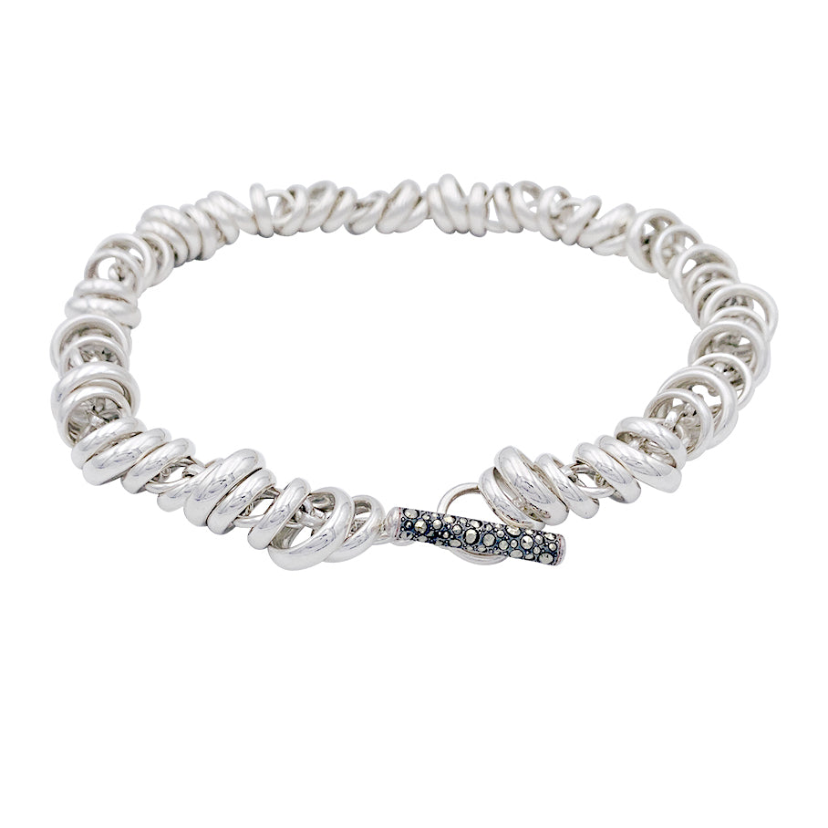 Pomellato 67 necklace, “Rondelles”, silver.