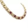 Wempé necklace in yellow gold set with rubies and diamonds.