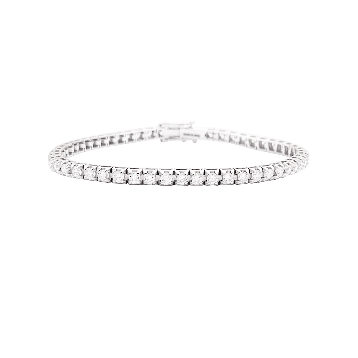 Ligne tennis Damiani or blanc, diamants. - Maison Eloe