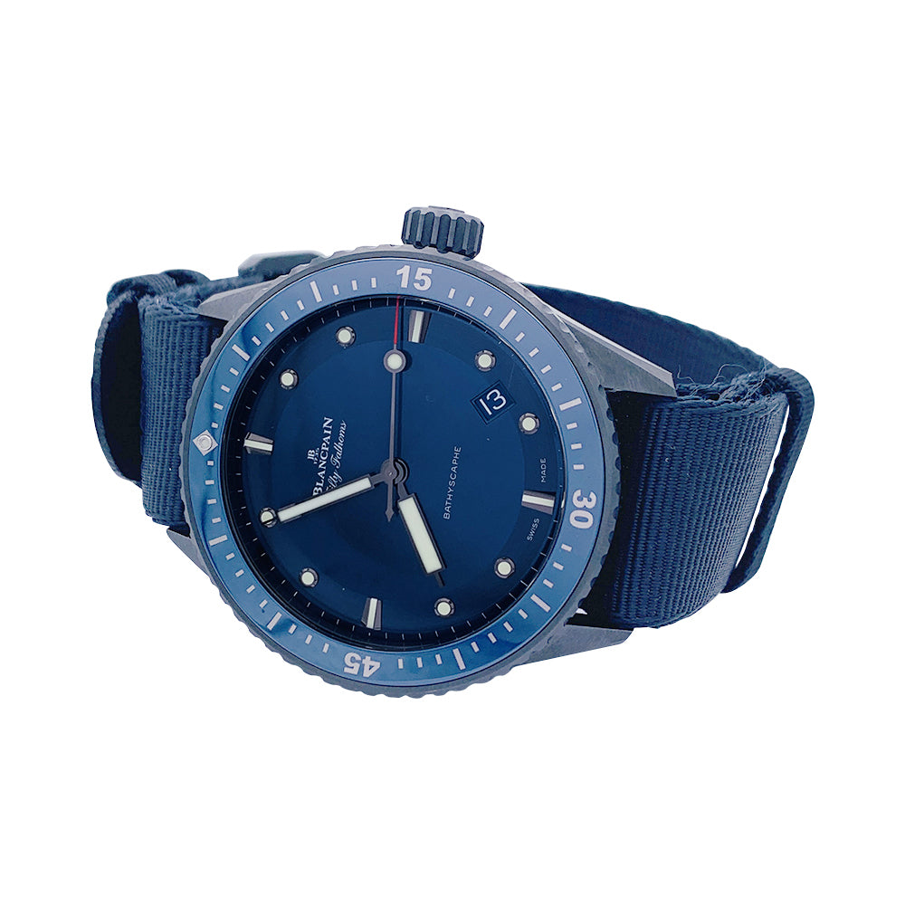 Blancpain diving watch, “Fifty Fathoms Bathyscaphe”, ceramic.