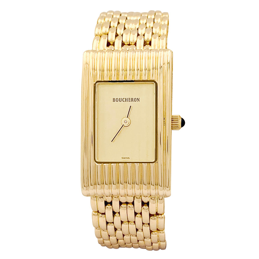 Montre Boucheron "Reflet" or jaune.
