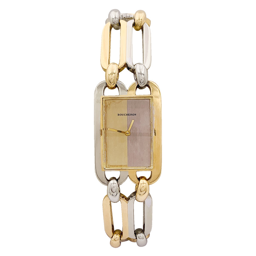 Montre Boucheron vintage, deux ors.