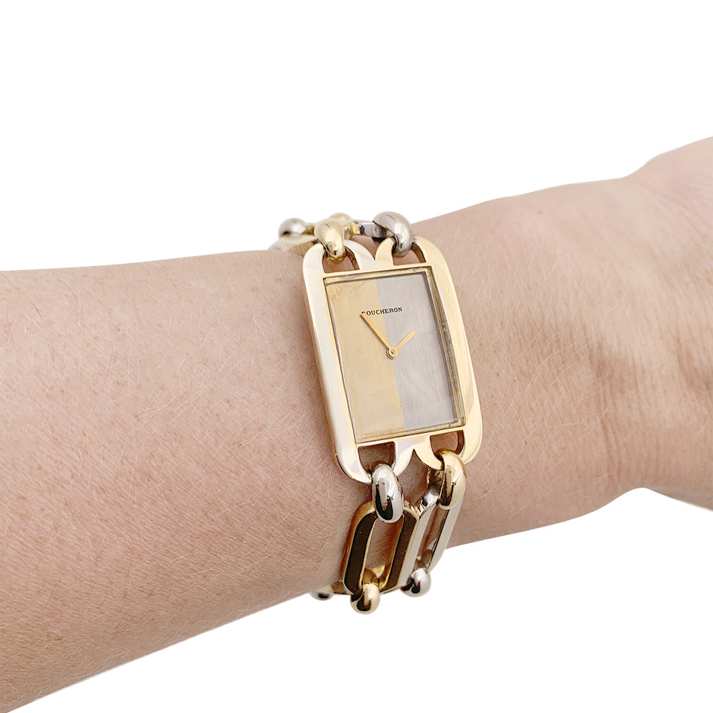 Vintage Boucheron watch, two golds.