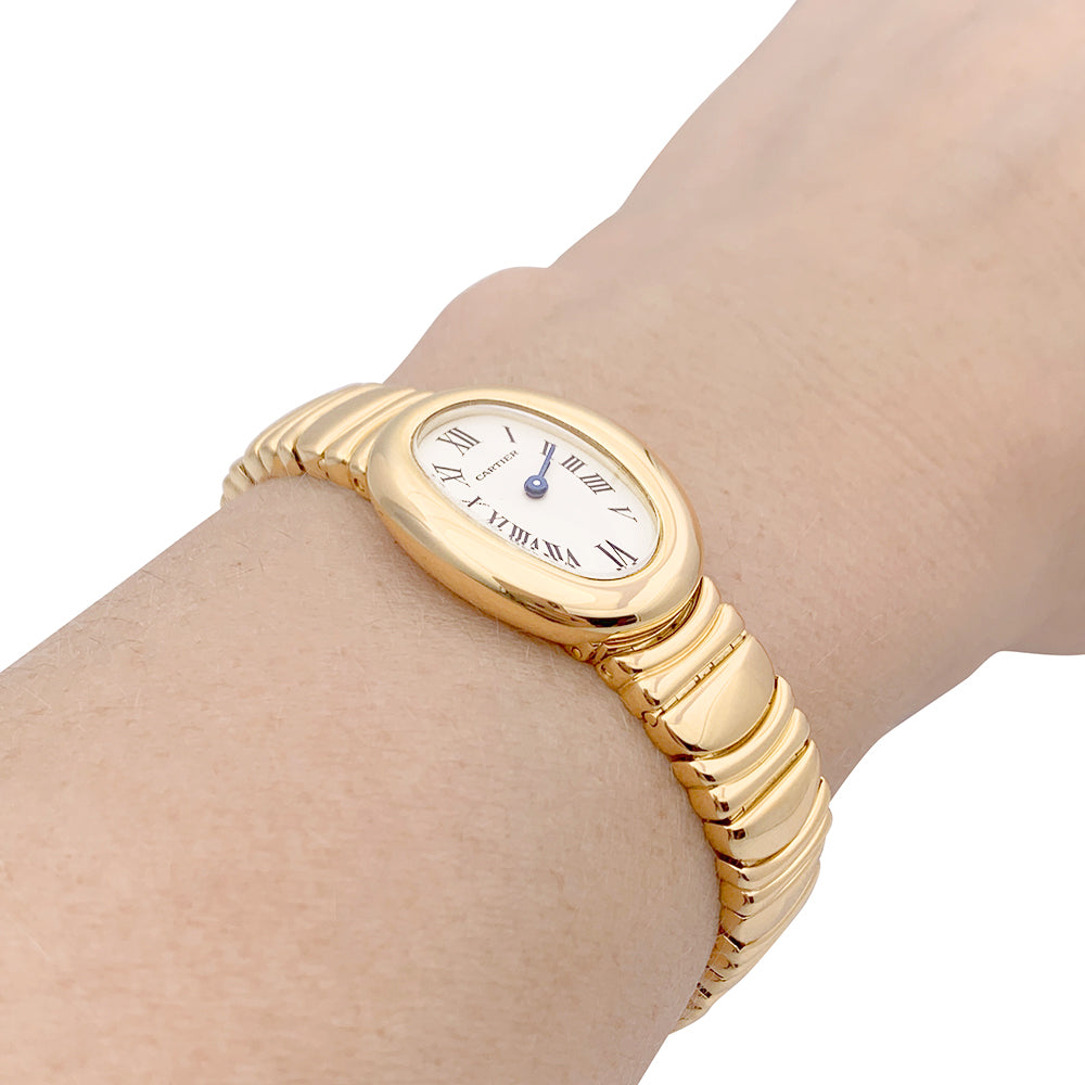 Cartier watch, "Mini Baignoire", yellow gold.