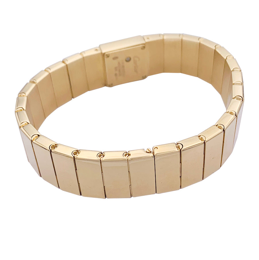 Cartier watch, "Tank Lingot", yellow gold, diamonds.
