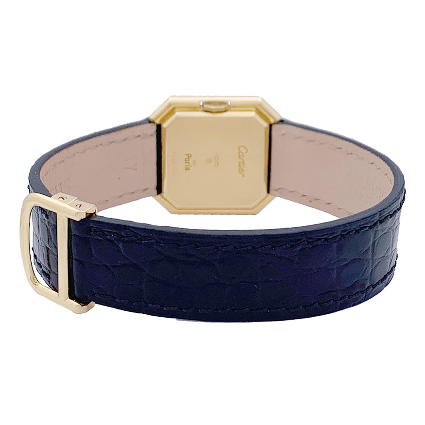 Cartier watch, "Belt", yellow gold, leather.