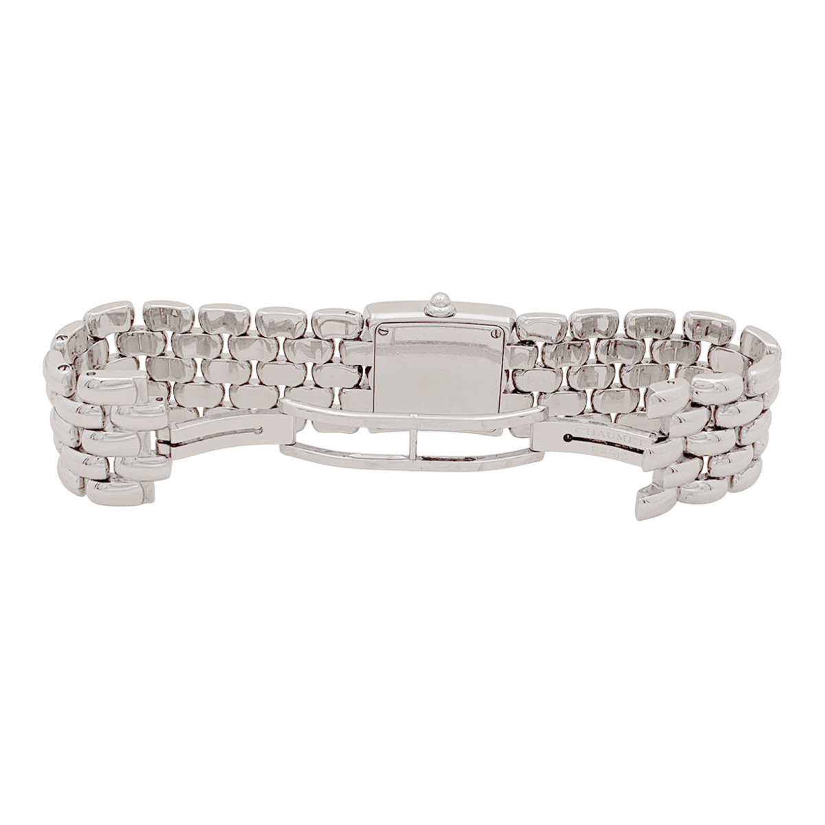 Montre Chaumet modèle "Khésis" en acier, nacre. - Maison Eloe
