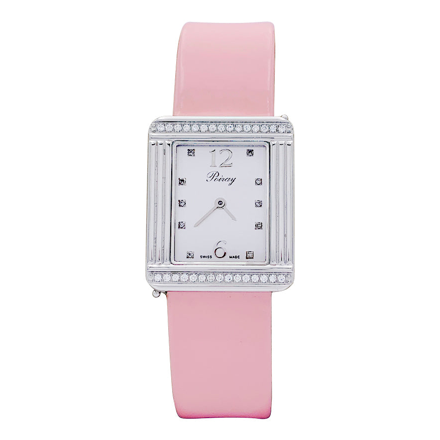 Montre Poiray, "Ma Première", acier, diamants.