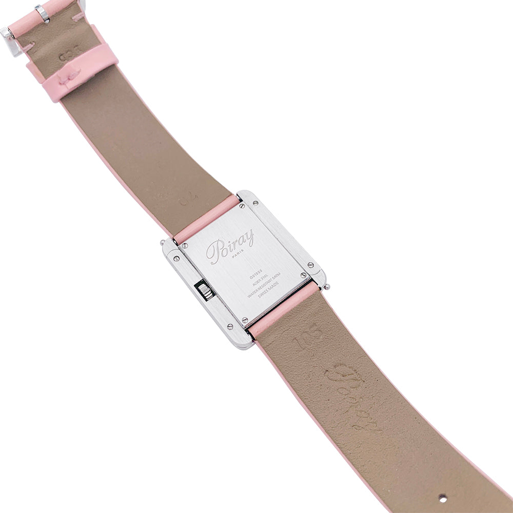 Poiray watch, "Ma Première", steel, diamonds.