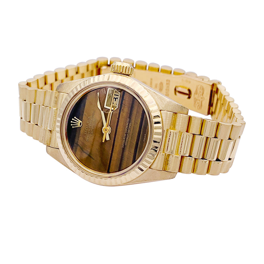 Montre Rolex, "Oyster Perpetual Datejust", or jaune.