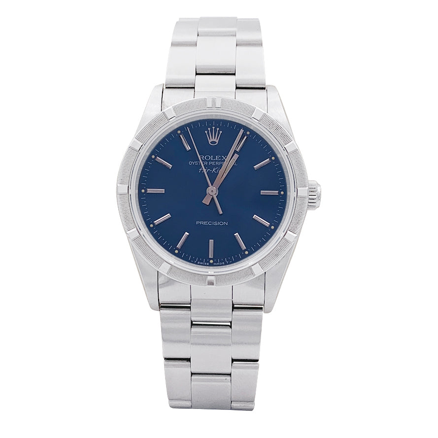 Montre Rolex, "Oyster Perpetual Air-King", en acier sur acier.
