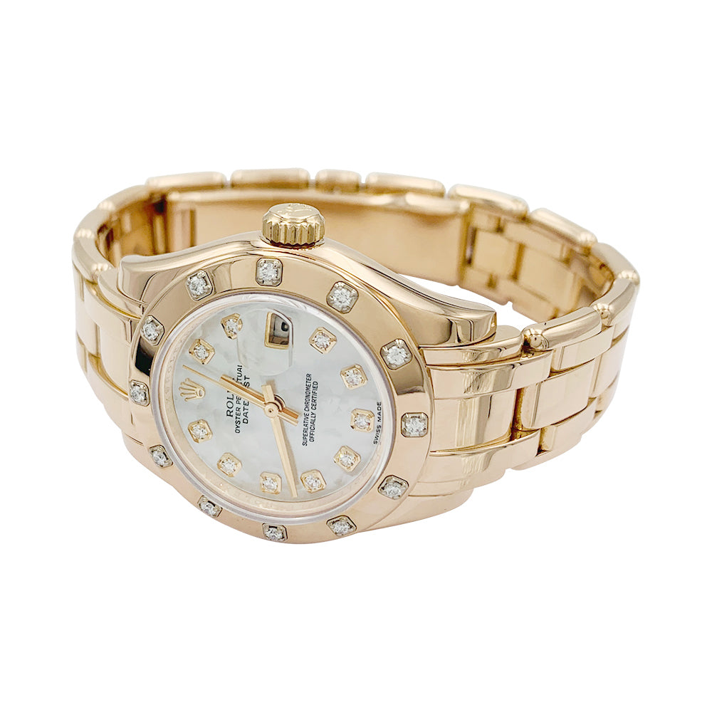 Rolex watch, "Pearl Master", pink gold, mother-of-pearl and diamonds.
