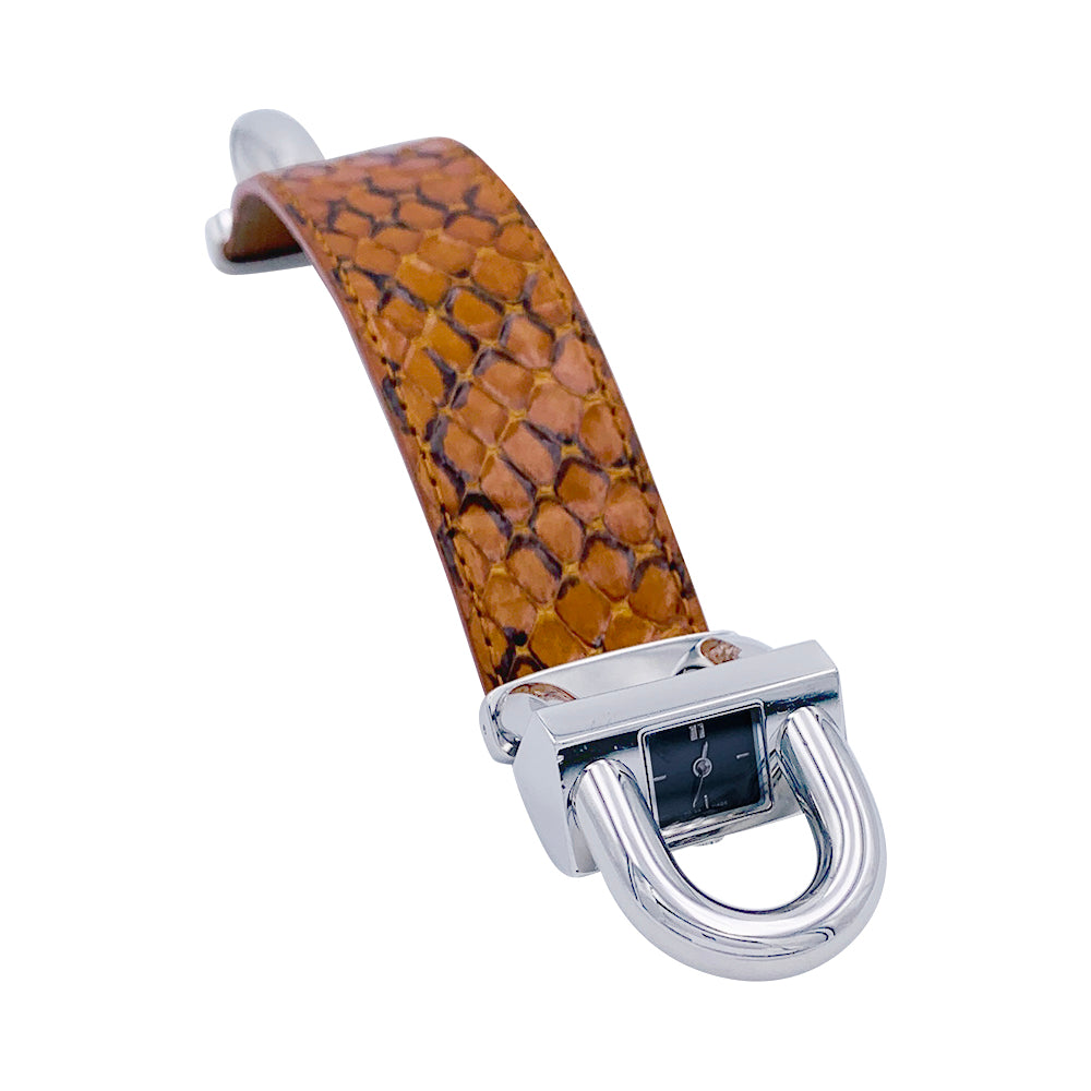 Van Cleef & Arpels watch, “Cadenas”, steel, leather.