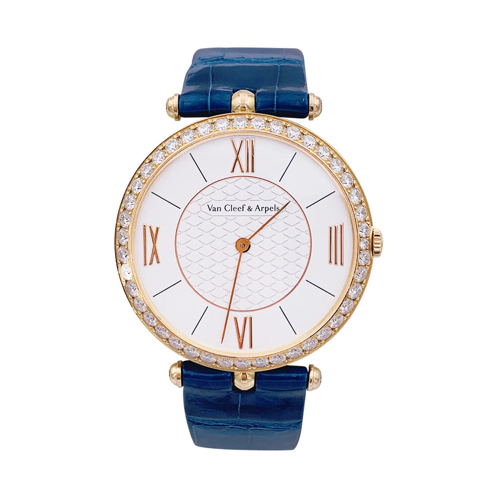 Montre Van Cleef & Arpels, "Pierre Arpels", or rose et diamants.