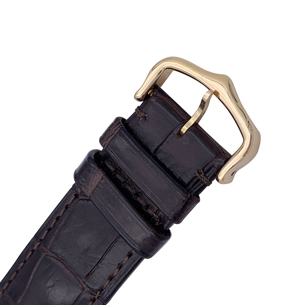 Cartier watch, "Ronde Louis Cartier", pink gold, leather.