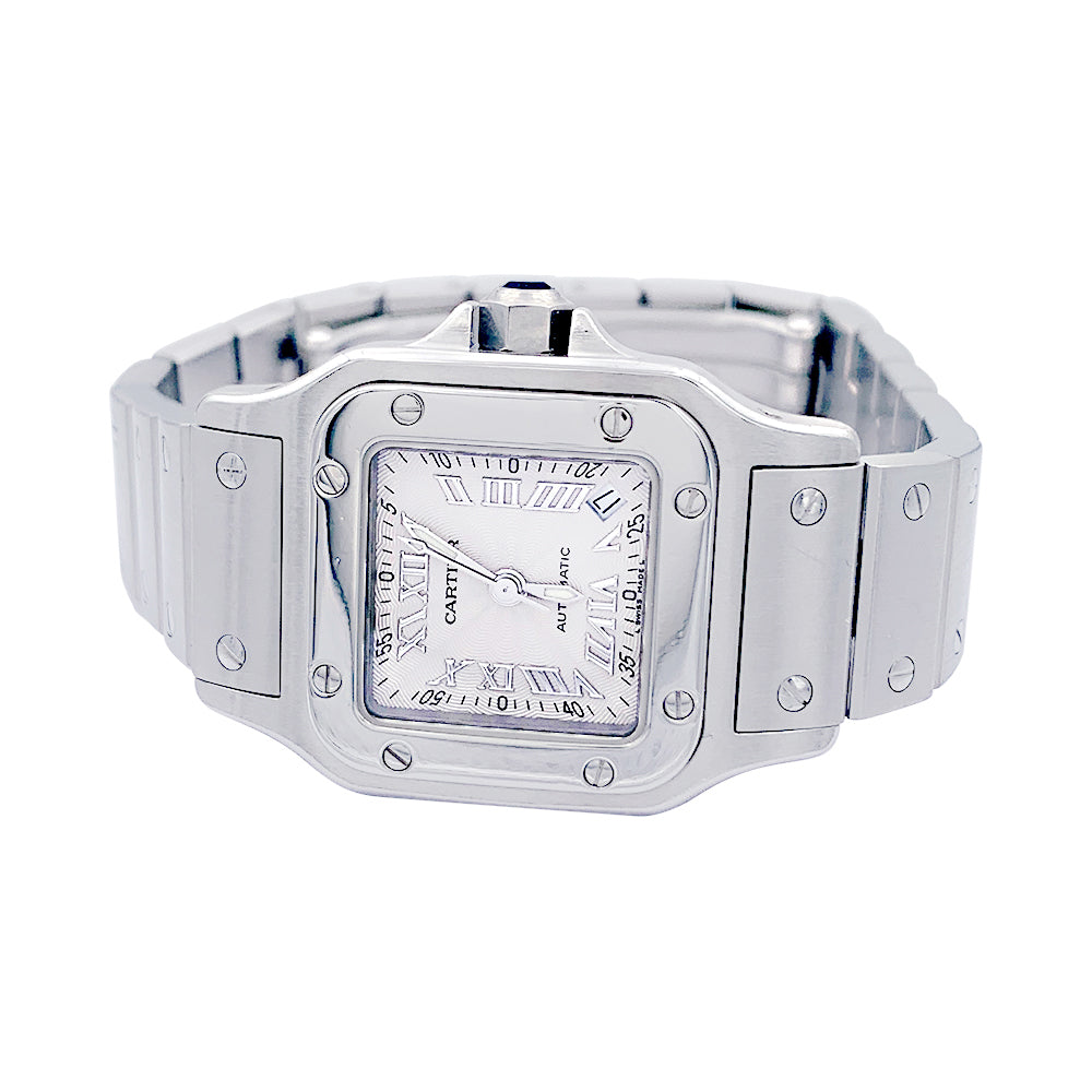 Cartier watch, "Santos Galbée", steel.