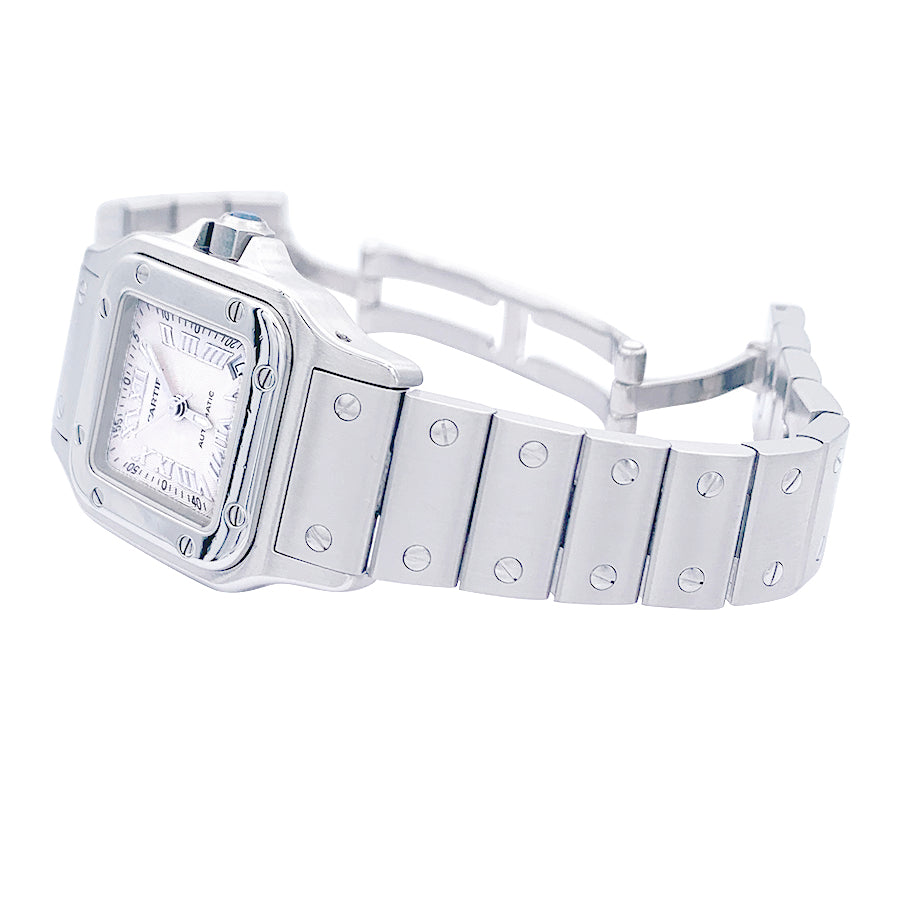 Cartier watch, "Santos Galbée", steel.