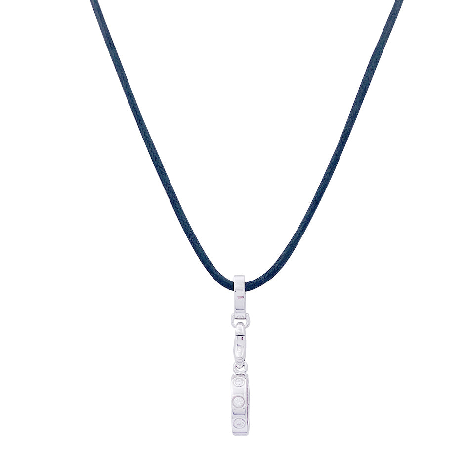 Pendentif Cartier "Love", or blanc, diamants.