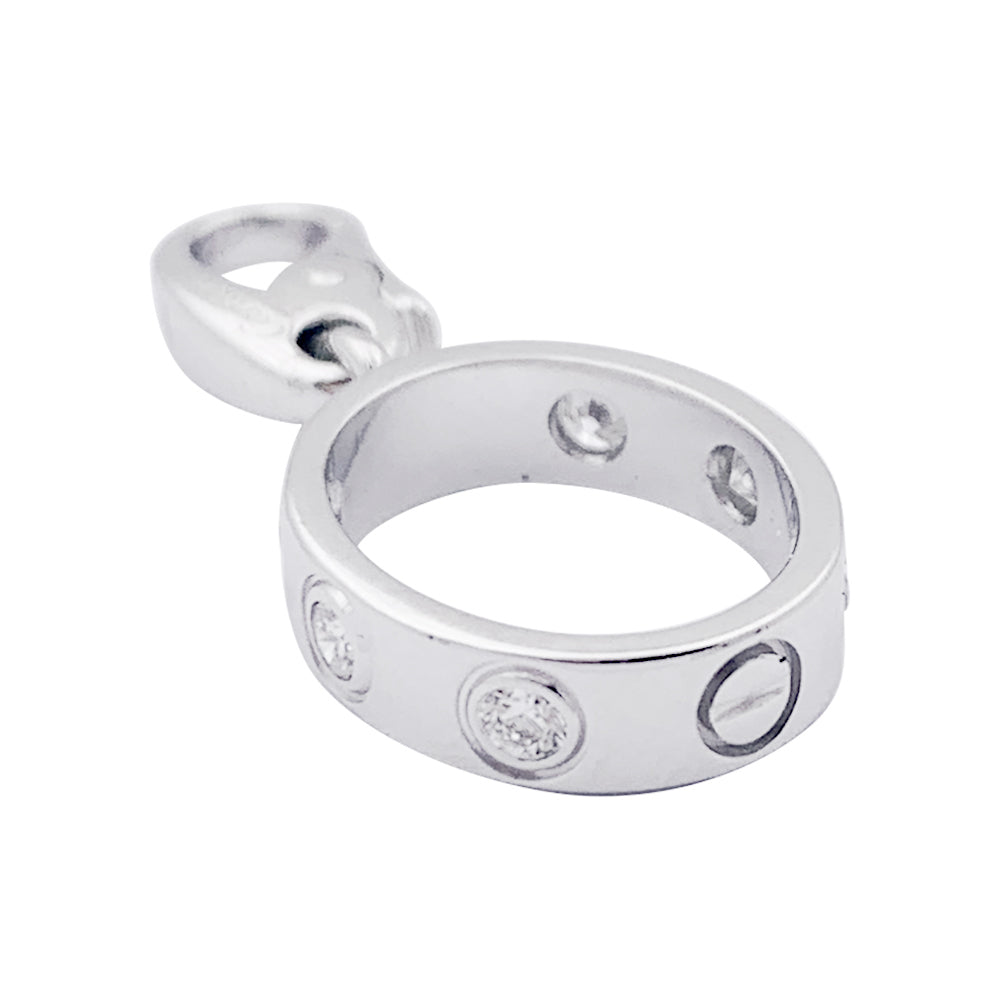Cartier "Love" pendant, white gold, diamonds.