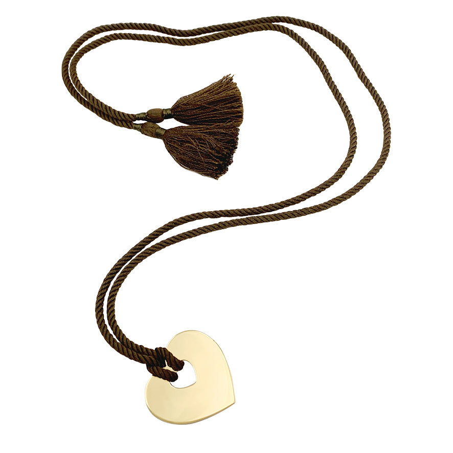 Poiray pendant, "Secret Heart", yellow gold.