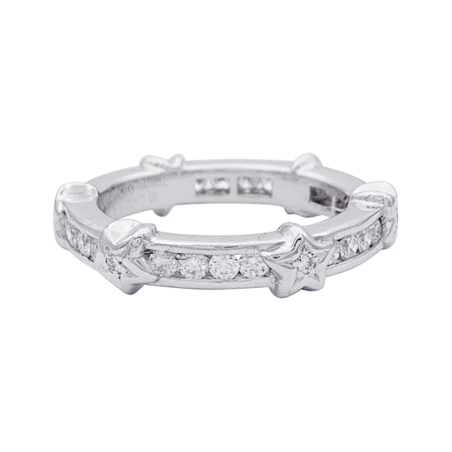 Bague Chanel, "Comète", or blanc, diamants.