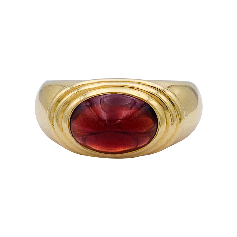 Bague Boucheron,"Jaïpur", or jaune, grenat.