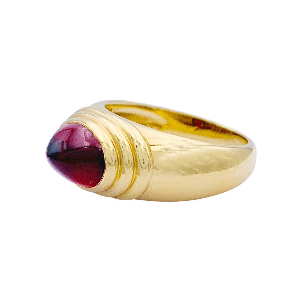 Bague Boucheron,"Jaïpur", or jaune, grenat.
