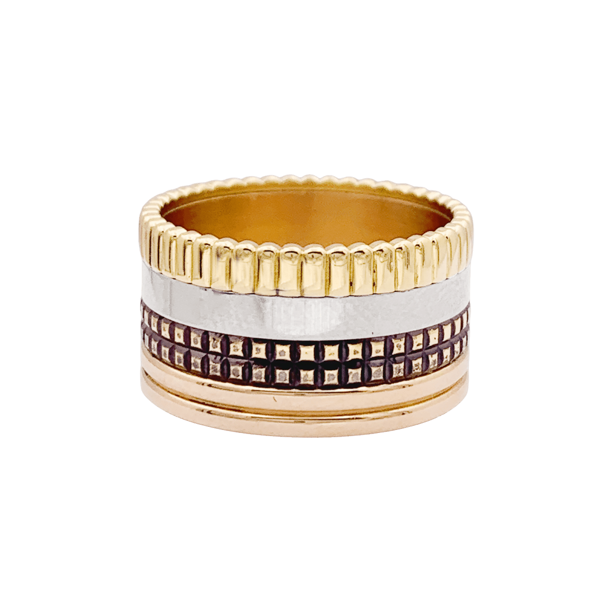 Bague Boucheron "Quatre Classique Large" trois ors. - Maison Eloe